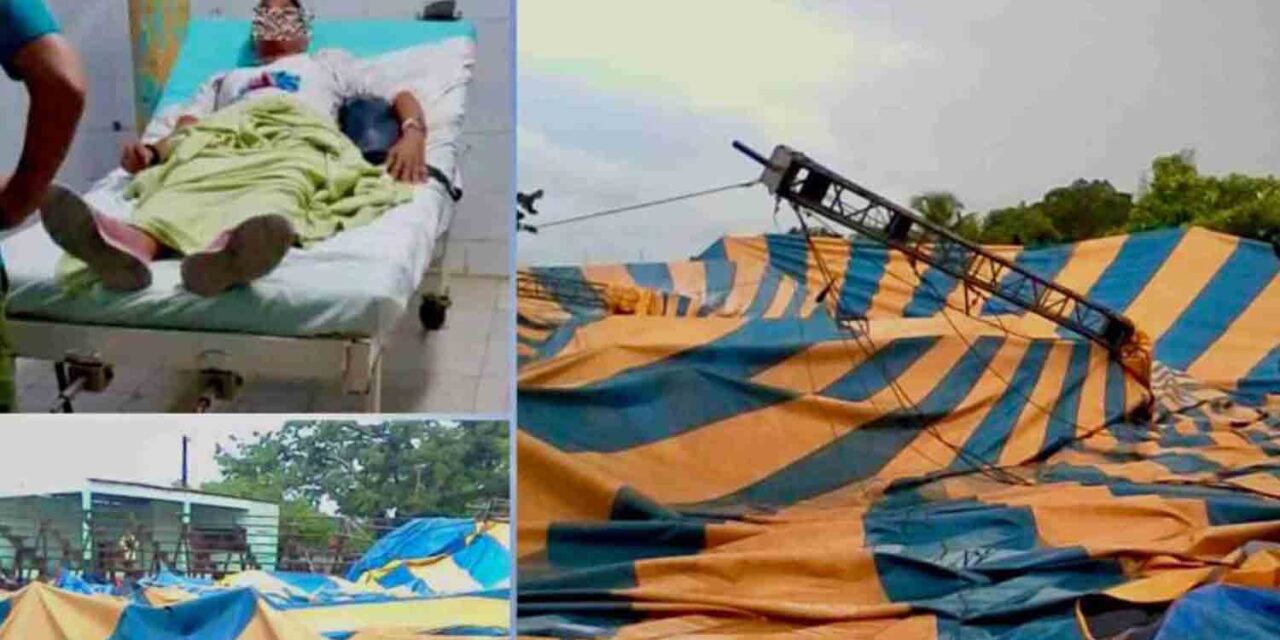Carpa del Circo Nacional colapsa por tornado y deja siete heridos