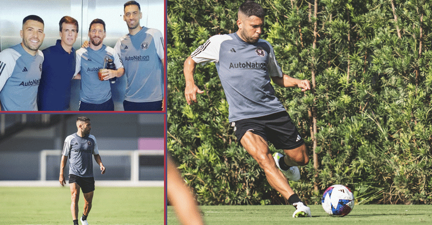 Jordi Alba entrenando con el Inter de Miami