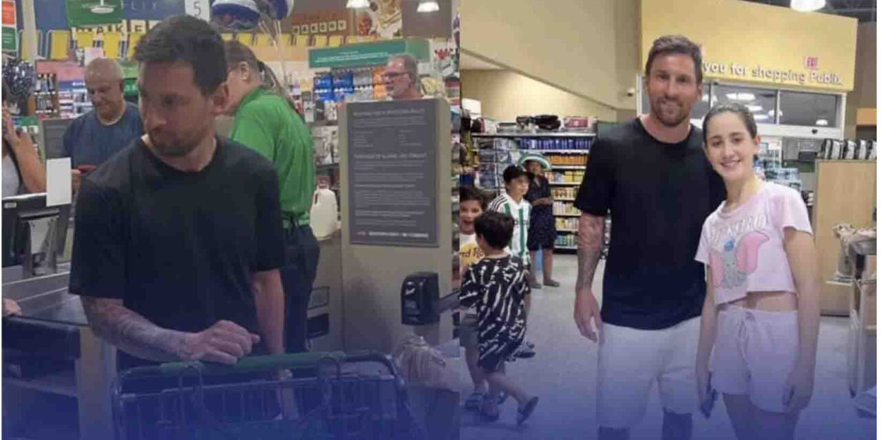 Lionel Messi de compras en un Publix de Miami
