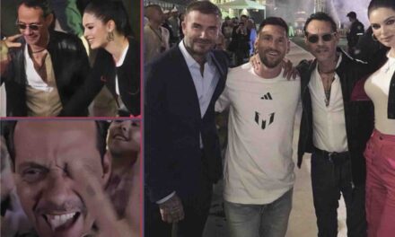 Marc Anthony y Nadia Ferreira dan bienvenida a Miami a Messi