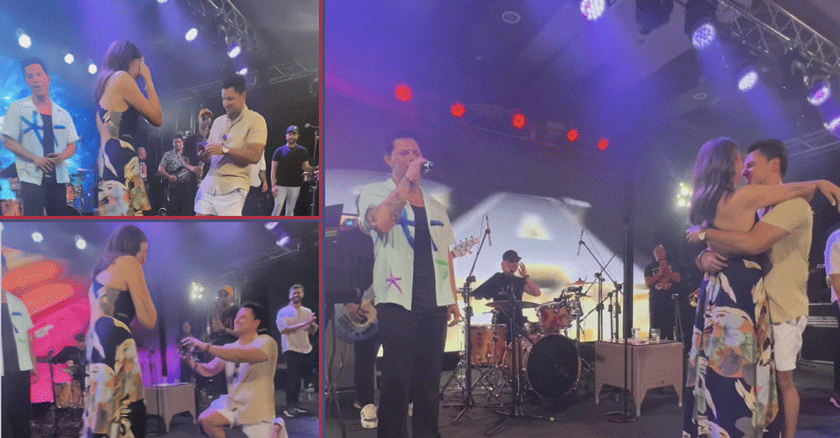 Cubano pide matrimonio a novia en pleno concierto de Leoni Torres