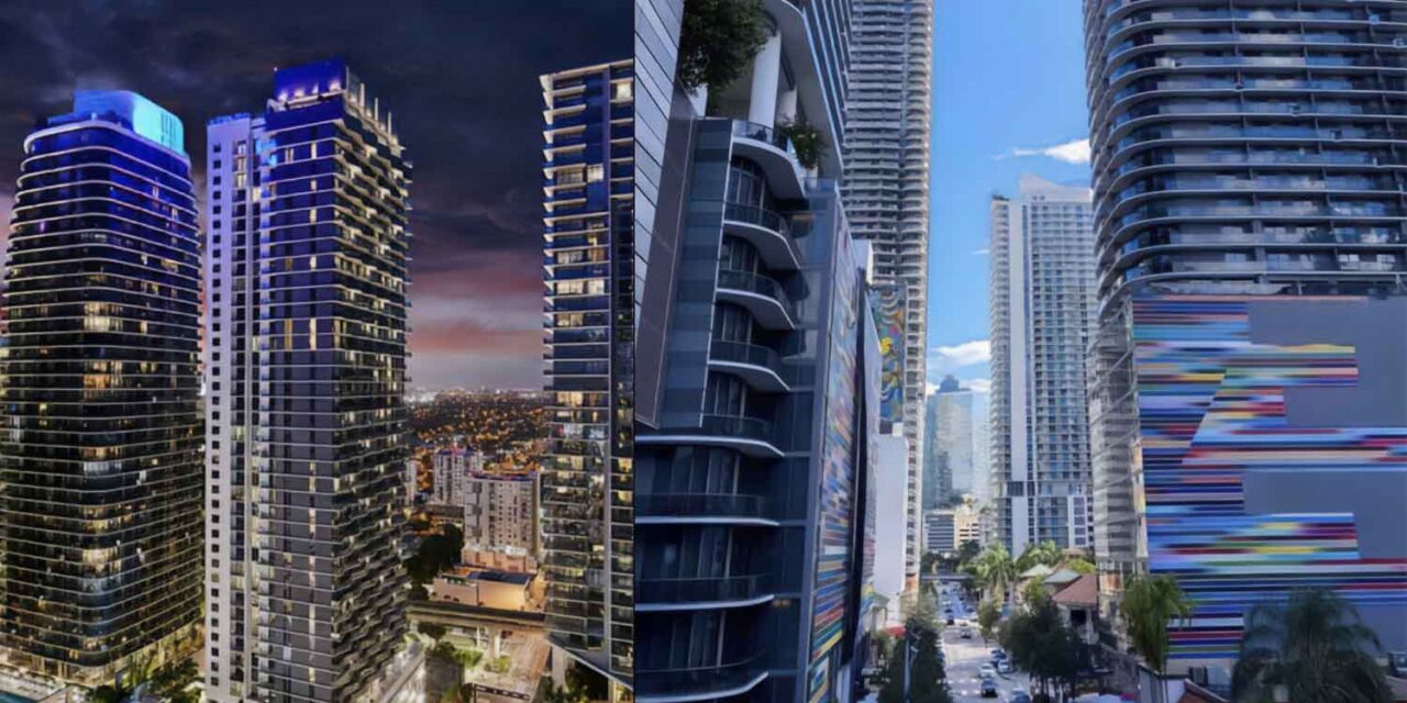 En los  balcones del centro de Miami se ven cada cosas de película