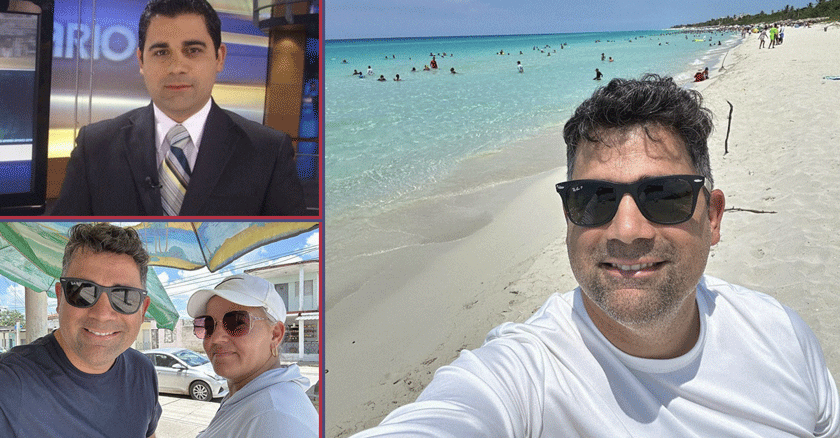 Popular conductor de televisión cubano, Abel Álvarez de visita en La isla