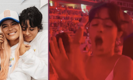 Camila Cabello se suelta y disfruta bajo la lluvia en el concierto de Karol G en Miami