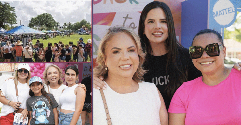 Camila Guiribitey y La Mami Lover reparten  en Miami mochilas el inicio del nuevo curso escola