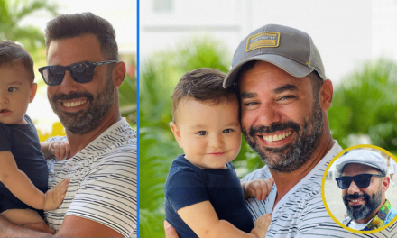 Momento encantador de Carlos Luis González junto al hijo de Alejandro Cuervo