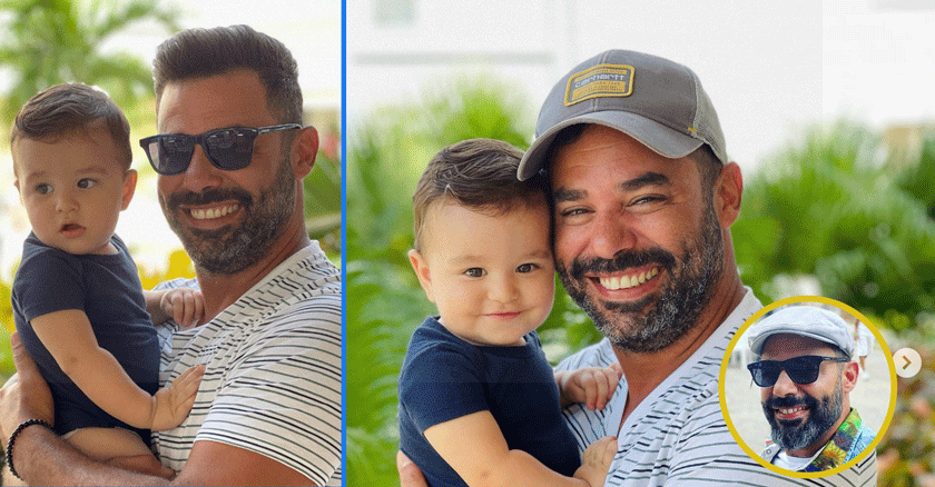 Momento encantador de Carlos Luis González junto al hijo de Alejandro Cuervo