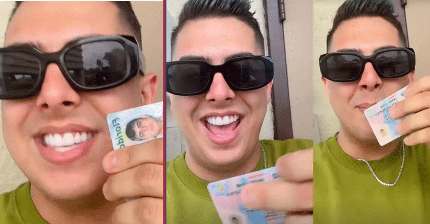 Carnota un famoso influencer cubano feliz tras recibir  licencia de conducir en Miami