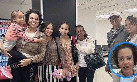 Cuqui la Mora recibe a su familia en EE.UU. bajo el parole humanitario