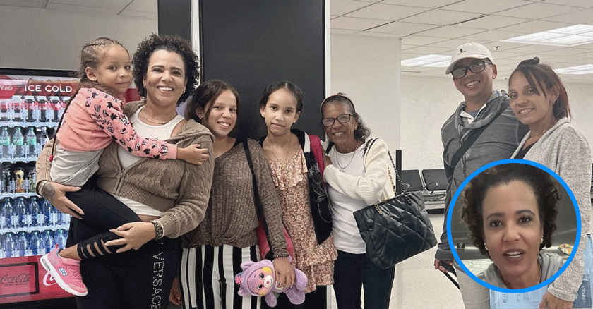 Cuqui la Mora recibe a su familia en EE.UU. bajo el parole humanitario