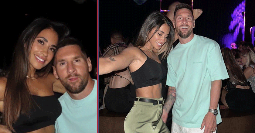 Lio Messi y Antonella disfrutan en Miami en un bar de Brickell