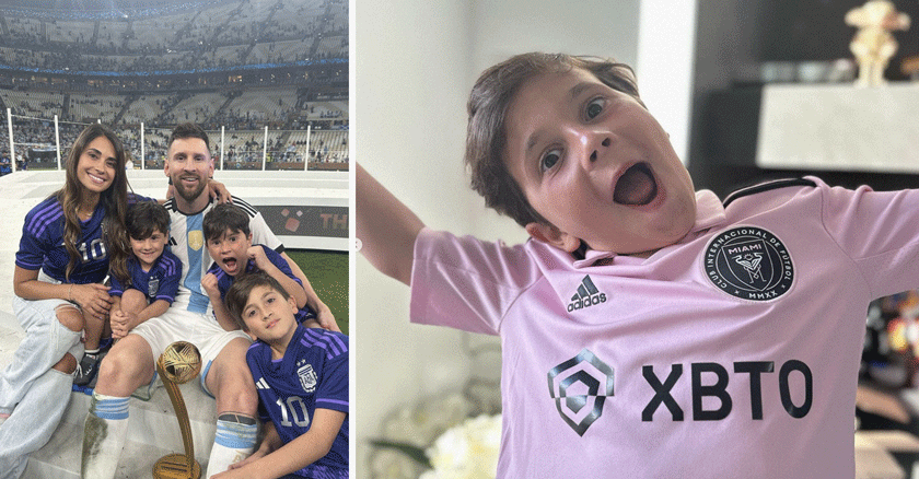 Mateo, hijo de Messi y Antonela, sopla sus ocho velas con la camiseta del Inter de Miami