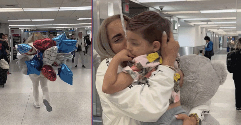 Alegría sin límites para una madre cubana al recibir a su pequeño de tres años en Estados Unidos