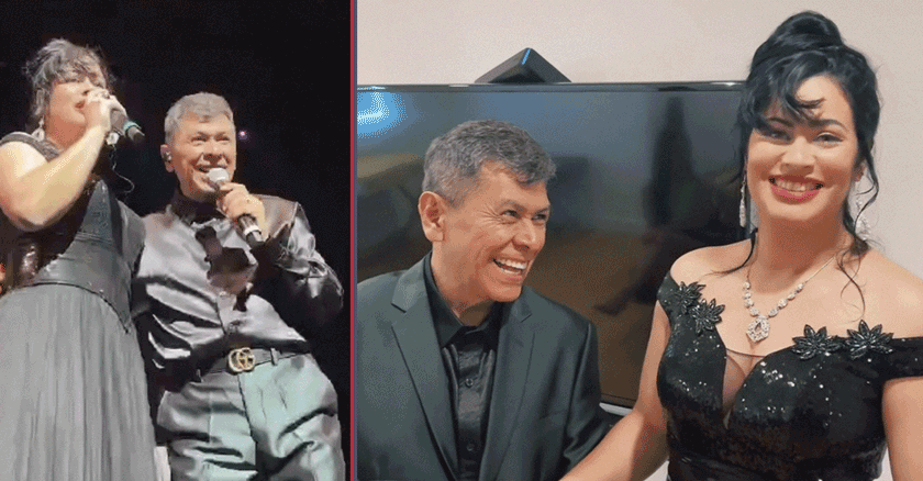 La doble  de Selena cumple sueño de cantar con Álvaro Torres